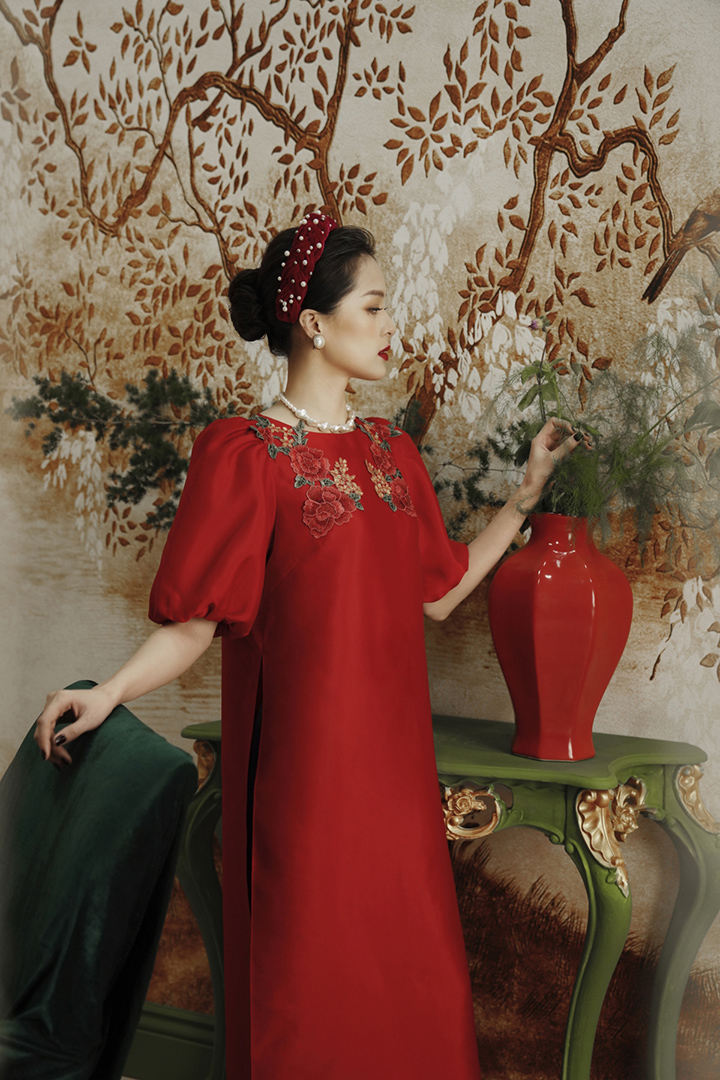 Hạ Vi hóa quý cô Hà thành kiêu kỳ với áo dài La Fleur du Tonkin - Hình ảnh 3