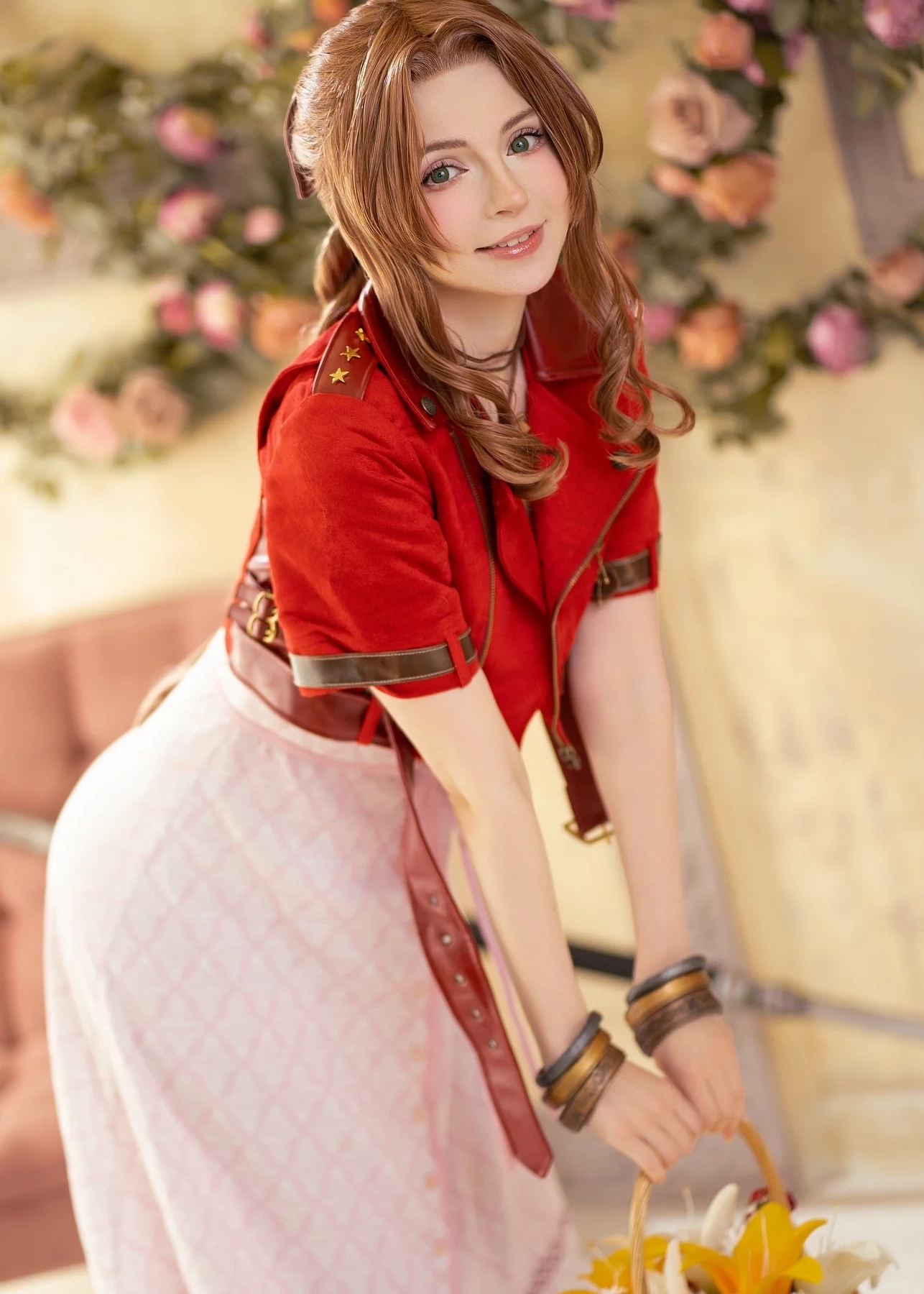 PeachMilky hóa thân Aerith trong Final Fantasy VII Rebirth