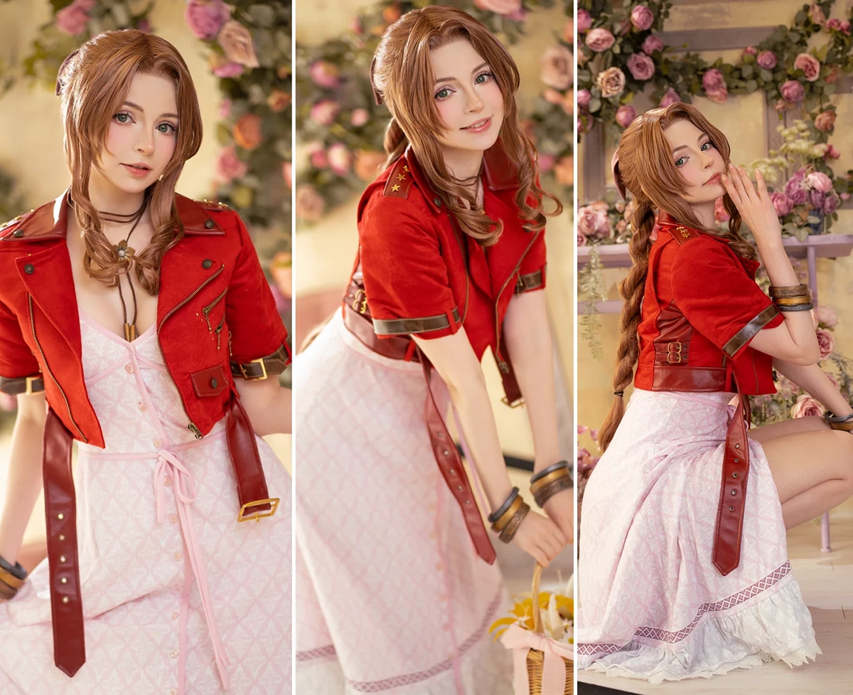 PeachMilky hóa thân Aerith trong Final Fantasy VII Rebirth