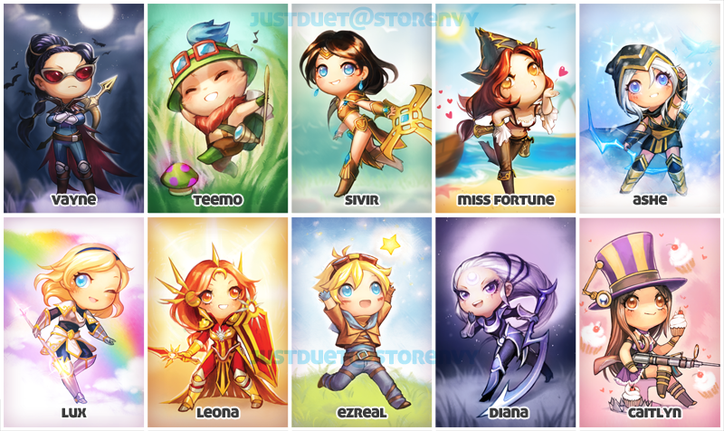 Loạt tranh vẽ chibi LMHT cực dễ thương của Lena R - Ảnh 3