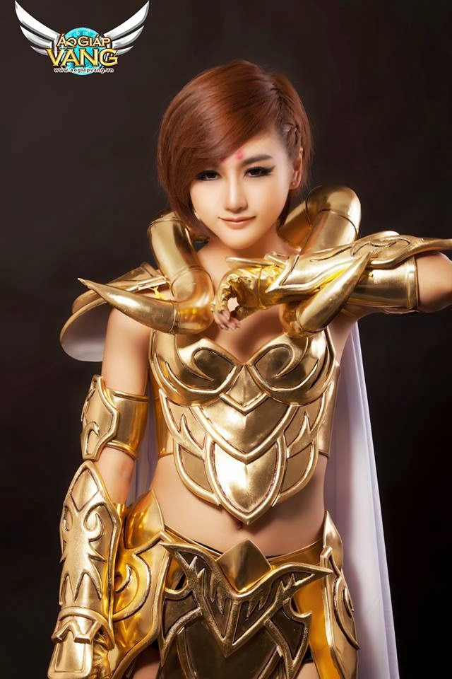 Miss Bóng Rổ 2013 Quỳnh Nhi khoe cosplay Áo Giáp Vàng - Ảnh 12