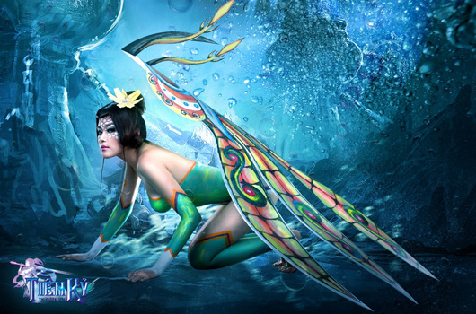 Tiên Kỷ tung cosplay body painting về tiên thú - Ảnh 1