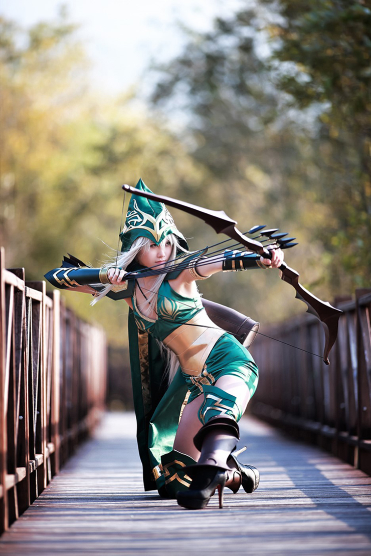 Cosplay Ashe Rừng Xanh cực ấn tượng - Ảnh 2